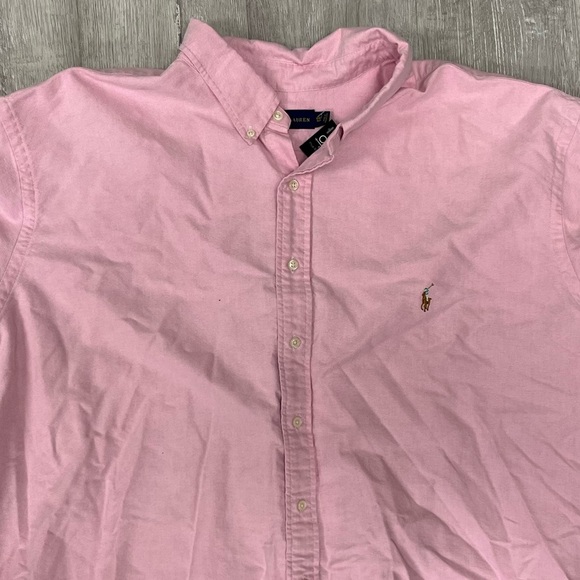 Ralph Lauren Men's Oxford Light Pink Button-Down Shirt 4XL Long - Picture 4 of 5